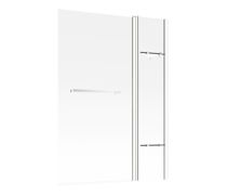 Two Panel Folding Bath Screen - Chrome - Image 2