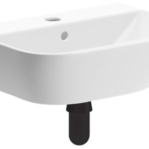 Owlsmoor 450x320mm 1TH Cloakroom Basin & Black Bottle Trap