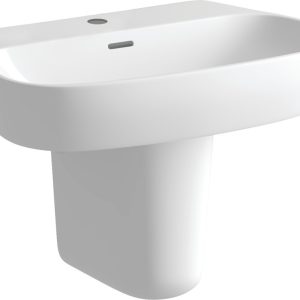 Sandhurst 600x400mm 1TH Basin & Semi Pedestal