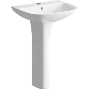 Owlsmoor 560x450mm 1TH Basin & Full Pedestal (Boxed)