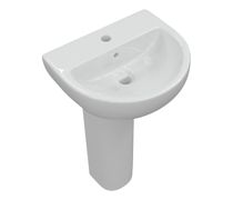Theale 450x400mm 1TH Basin & Full Pedestal