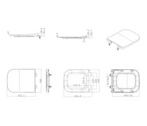 Reading Square Soft Close Toilet Seat (Slim Depth) - White
