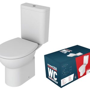 //2Go Close Coupled Rimless WC & Soft Close Seat