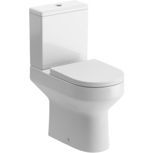 Wokingham Rimless Close Coupled Open Back Comfort Height WC & Soft Close Seat