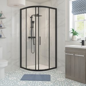 Midsomer 900mm 2 Door Quadrant - Black