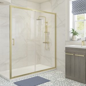 Midsomer 900mm Side Panel - Brushed Brass