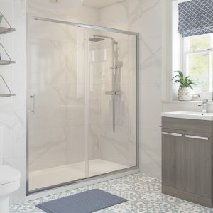 Midsomer 1100mm Sliding Door - Chrome