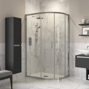 Beckington 1000x800mm 2 Door Offset Quadrant - Chrome